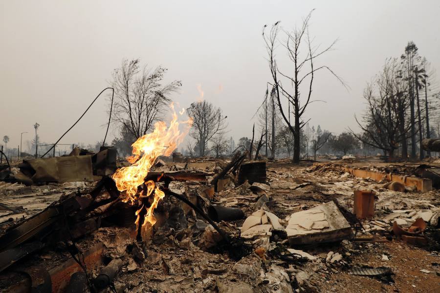 Fotos de la devastación ocurrida en California tras los diferentes incendios que han provocado una pérdida de 46.500 hectáreas.