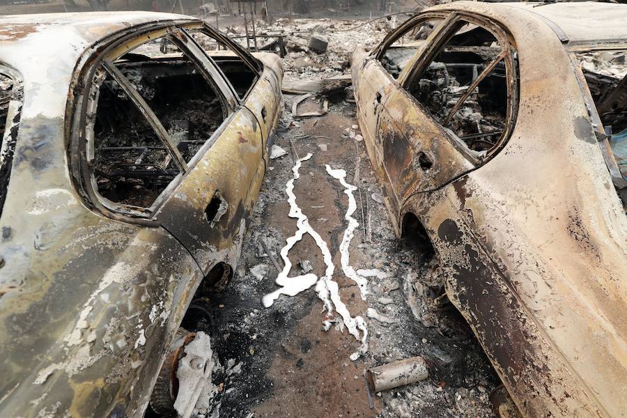 Fotos de la devastación ocurrida en California tras los diferentes incendios que han provocado una pérdida de 46.500 hectáreas.