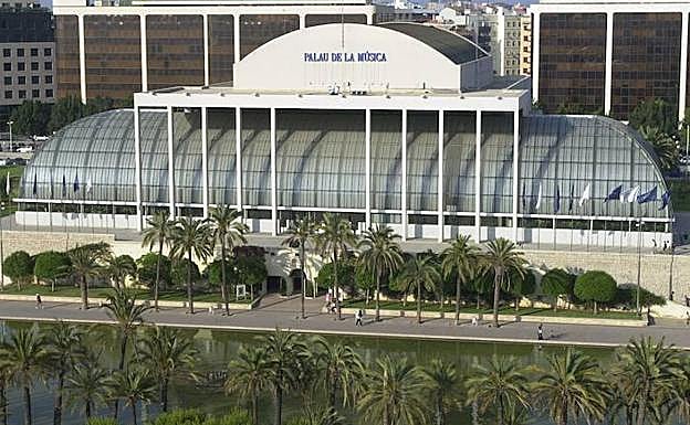 Vista de la fachada del Palau de la Música de Valencia.