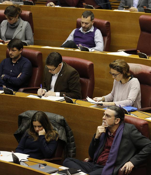 Diputados de Compromís en Les Corts. 