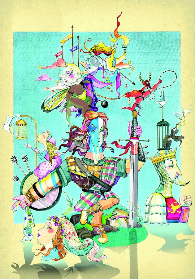 Falla Na Jordana. Lema: 'LLIBERTAT!'. Artista: Antonio Pérez Mena. Idea y diseño: José Gallego Gallego.
