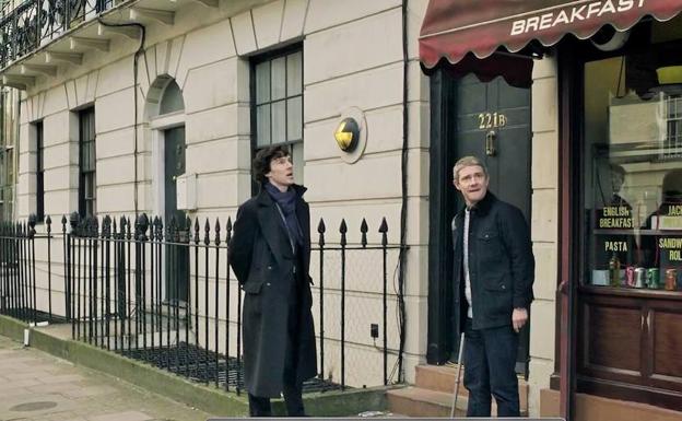 El 221B de Baker Street, en una escena de la serie 'Sherlock'.