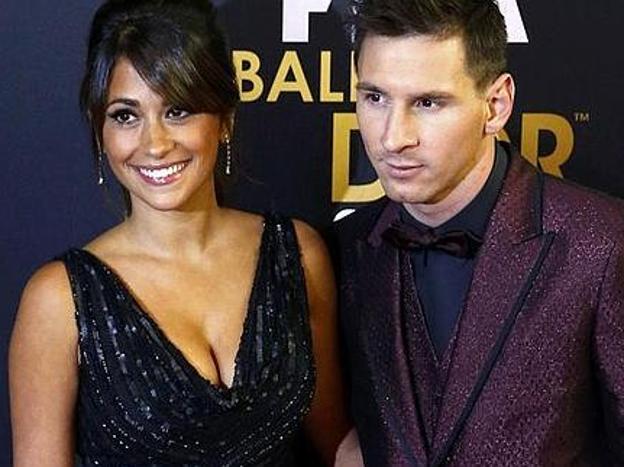 Antonella Roccuzzo y Leo Messi. 