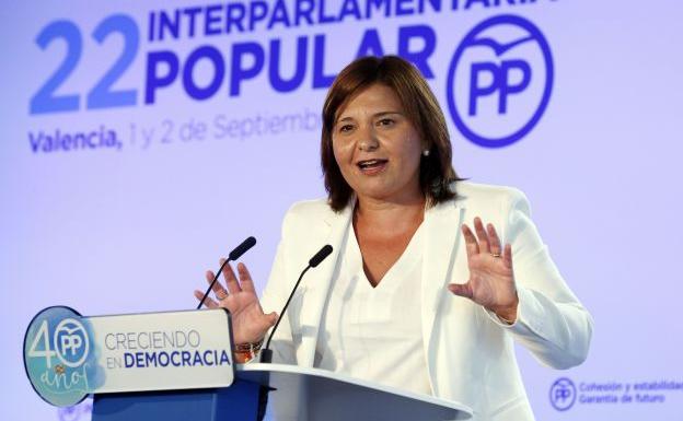 Isabel Bonig, durante la Interparlamentario del PP celebrada en septiembre.