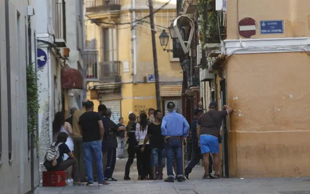 Calle del barrio de Velluters, en una imagen de archivo. 