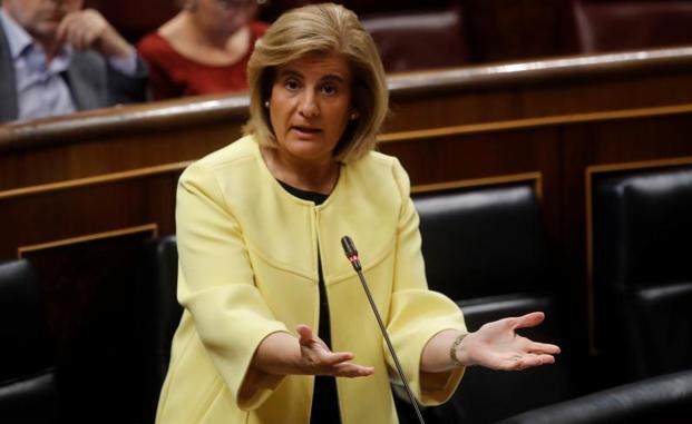 Fátima Báñez, hoy en el Congreso.