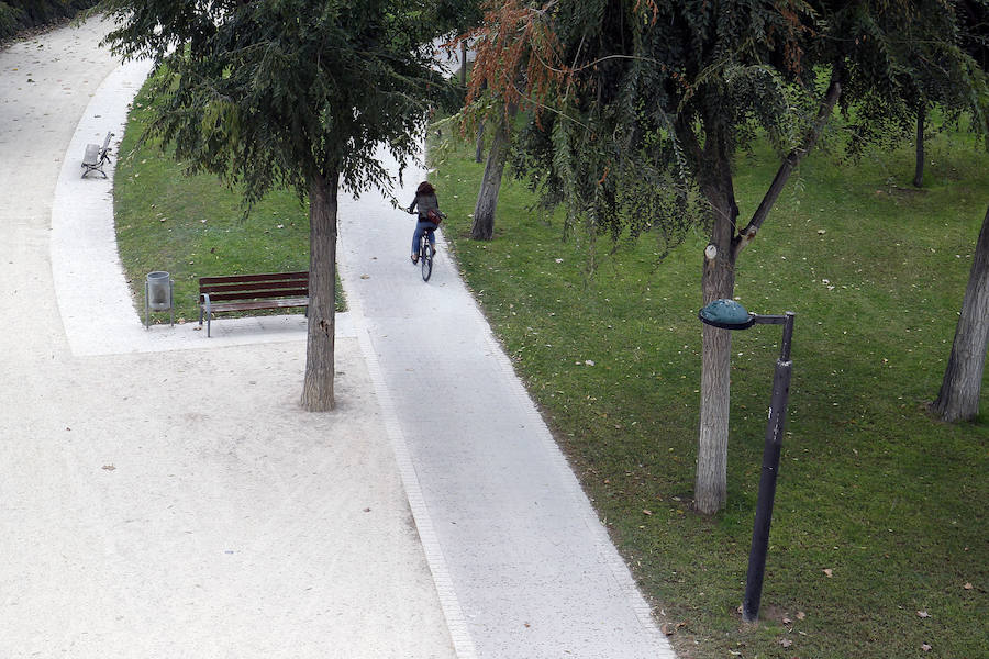 Fotos del nuevo carril bici en Valencia