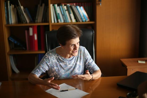 La filósofa Adela Cortina, durante la entrevista.