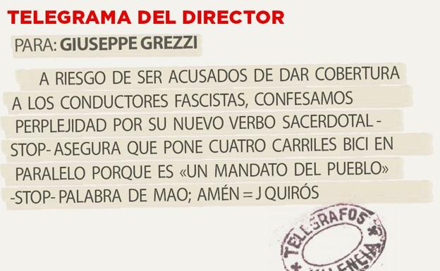 Telegrama para Giuseppe Grezzi