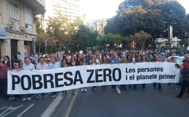 Inicio de la manifestación en Valencia.