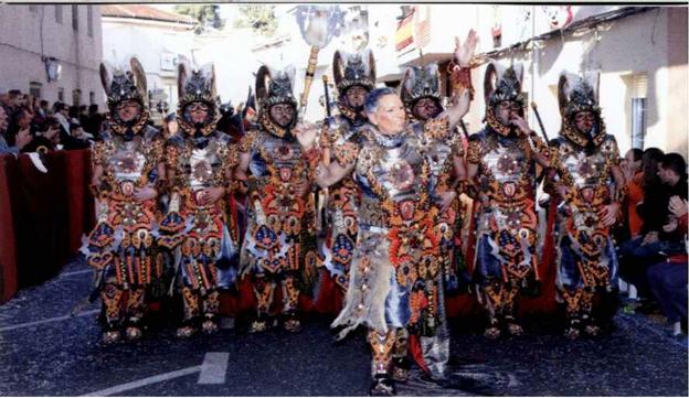 Desfile de Moros y Cristianos en Agullent. 