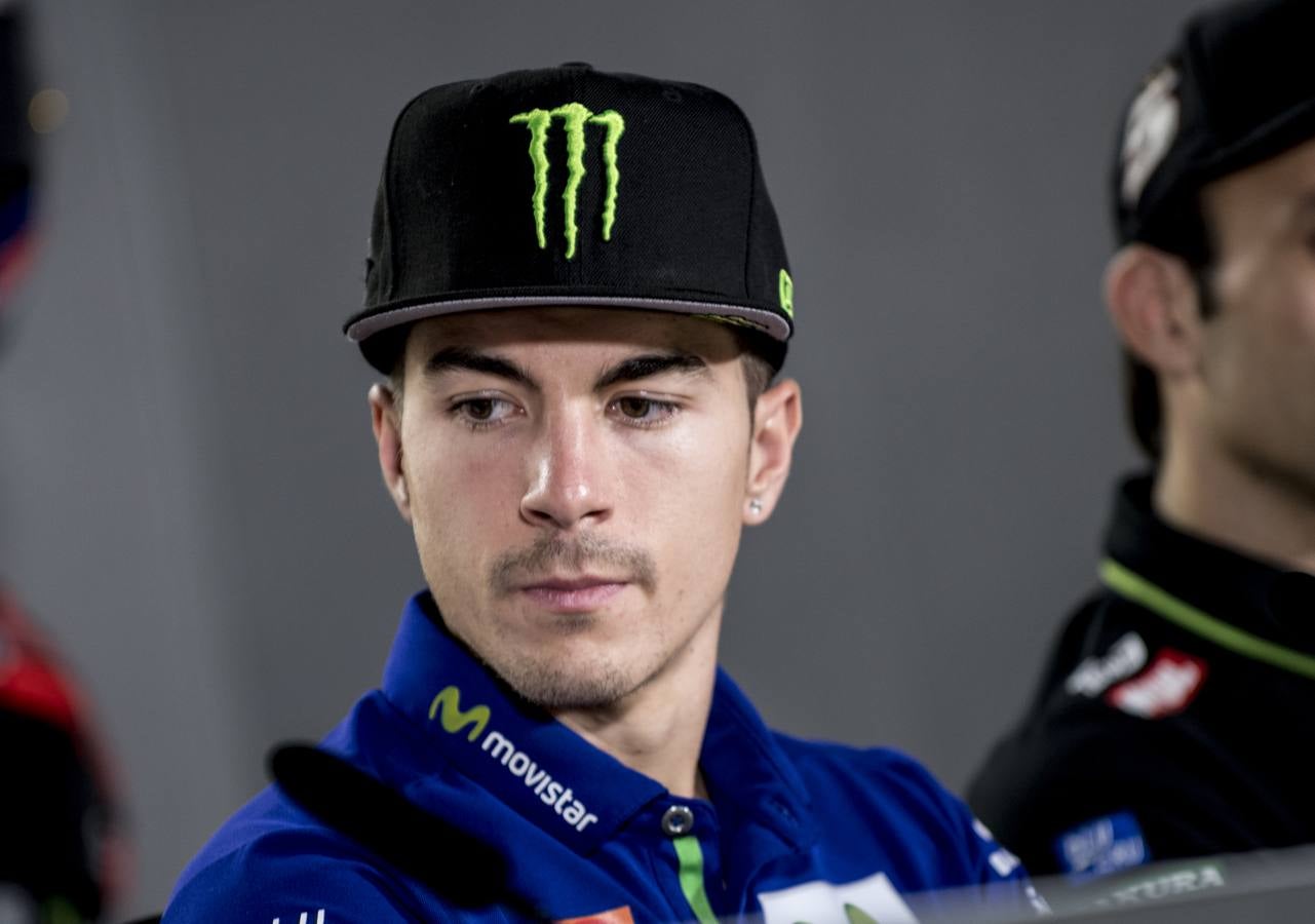 Maverick Viñales, durante la rueda de prensa. 