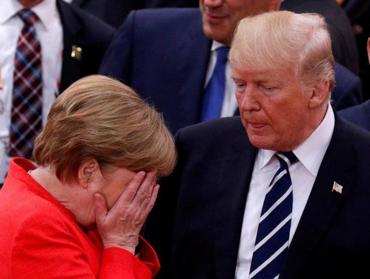 Merkel y Trump, en la reunión del G20 en Hamburgo.