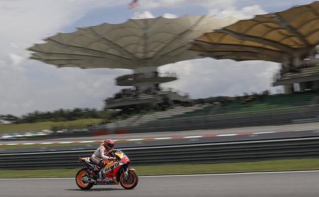 Marc Márquez, en el circuito de Sepang. 