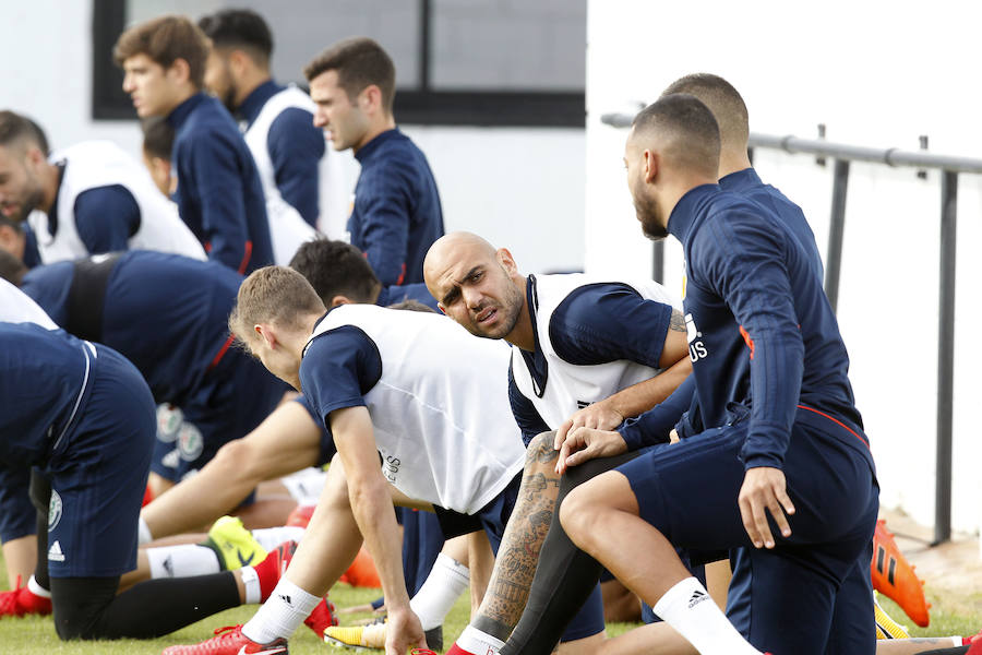 El Valencia CF ya prepara su compromiso ante el Leganés. El equipo de Marcelino quiere seguir imbatido esta temporada y lo intentará hacer el sábado ante un duro rival que solo ha encajado tres goles en Liga