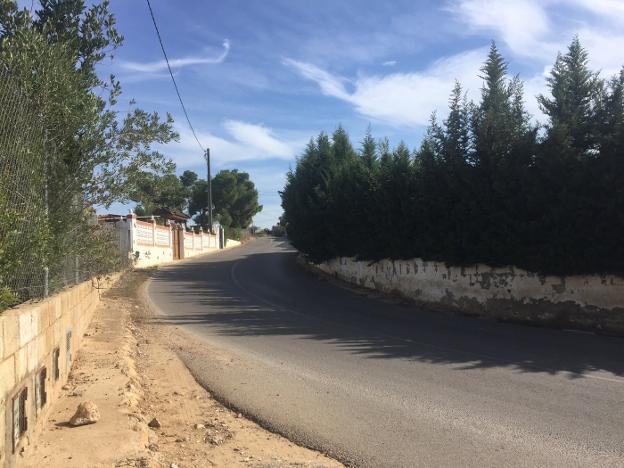 Un tramo de uno de los caminos rurales. 