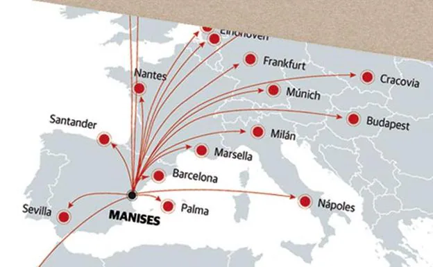 Nuevas rutas aéreas y destinos desde el aeropuerto de Valencia.