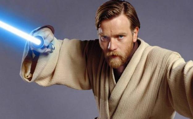 Ewan McGregor en una imagen promocional de la película, interpreando a Obi Wan Kenoby. 