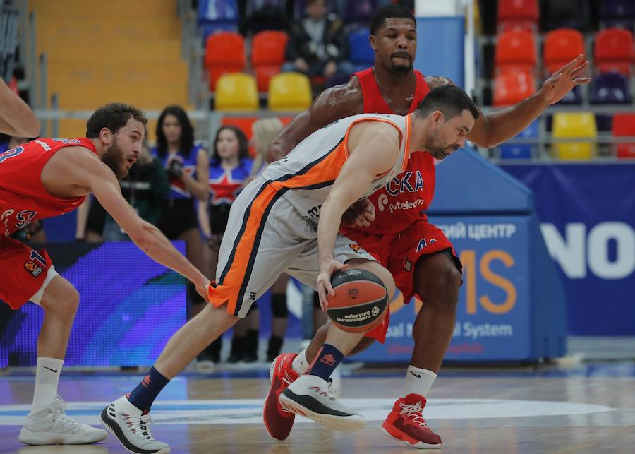 Estas son las imágenes del choque correspondiente a la sexta jornada de Euroliga entre el CSKA y el Valencia Basket en el Megasport Arena