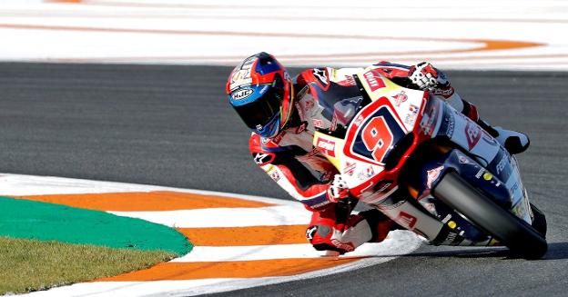 Navarro, durante la sesión de entrenamientos de Moto2. 