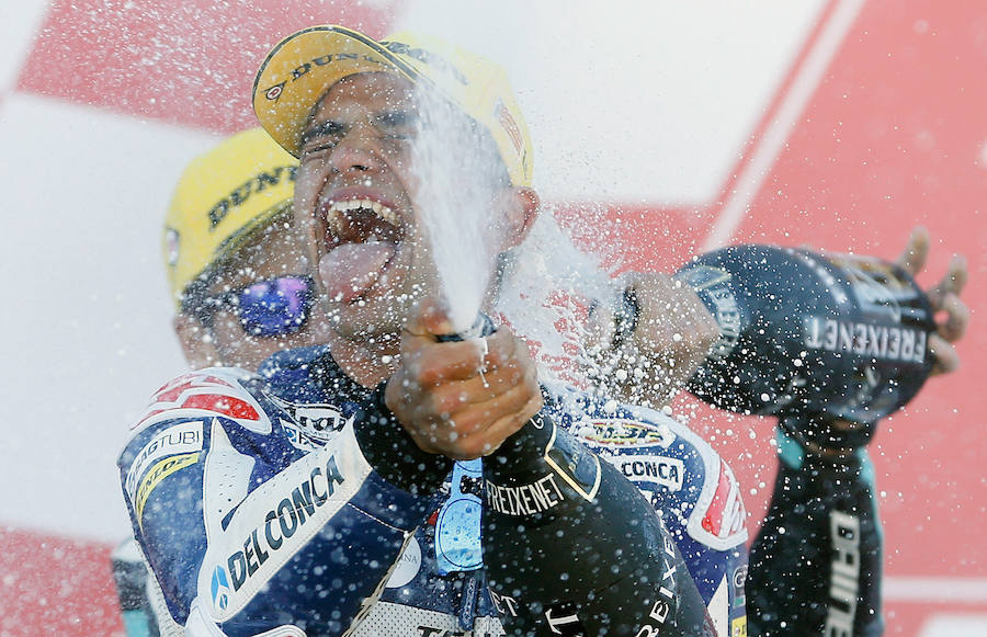 Estas son las mejores imágenes que deja la carrera de Moto3 y el podio de Jorge Martín en el circuito Ricardo Tormo