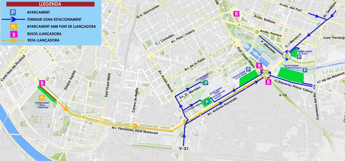 Dónde aparcar y autobuses gratuitos para el Maratón de Valencia 2017