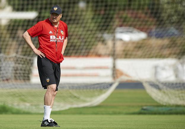 Penev, en uno de sus primeros entrenamientos. 