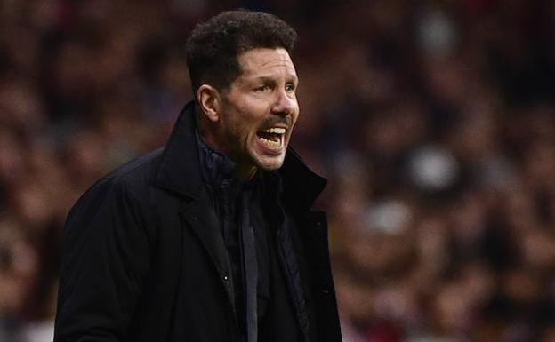 Simeone, ante la disputa del derbi.