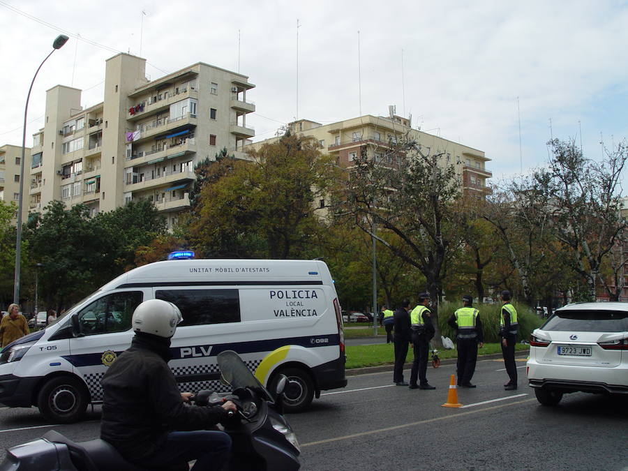 Fotos del accidente en Blasco Ibáñez en el que ha fallecido un peatón atropellado