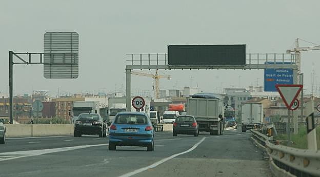Un panel apagado en la V-30. 