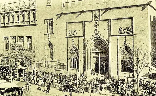 La Lonja, antes de su intervención a finales del siglo XIX.
