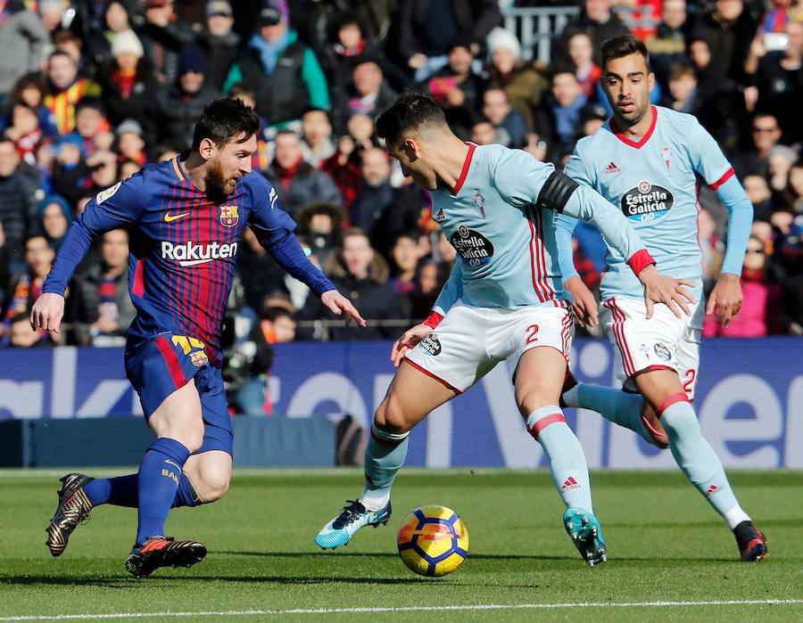 Barcelona y Celta empataron a dos en un partido loco correspondiente a la jornada 14 de Liga. Aspas adelantó al Celta a los 20 minutos pero Messi no tardó en responder marcando el empate. Suárez puso la ventaja pero Maxi Gómez, tras una genial asistencia de Aspas, anotó para poner la igualdad. 