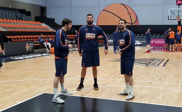 Entrenamiento de Valencia Basket.