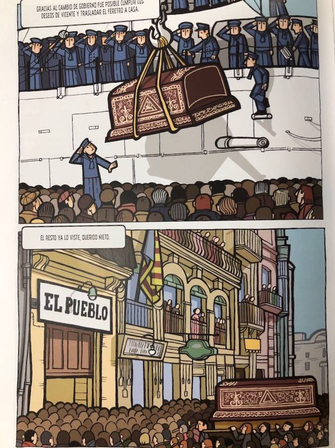 Y así, en 1928, murió sin poder regresar a su Valencia querida. Pero unos años después, en 1933, su féretro fue trasladado en barco hasta el puerto de la ciudad y cumplió su deseo: “quiero que mi cuerpo se confunda con Valencia, que es el amor de todos mis amores”. El Ayuntamiento fue el encargado de costear un nincho en el Cementerio General, donde descansa entre otros letrados y republicanos, en el antiguo cementerio civil. 