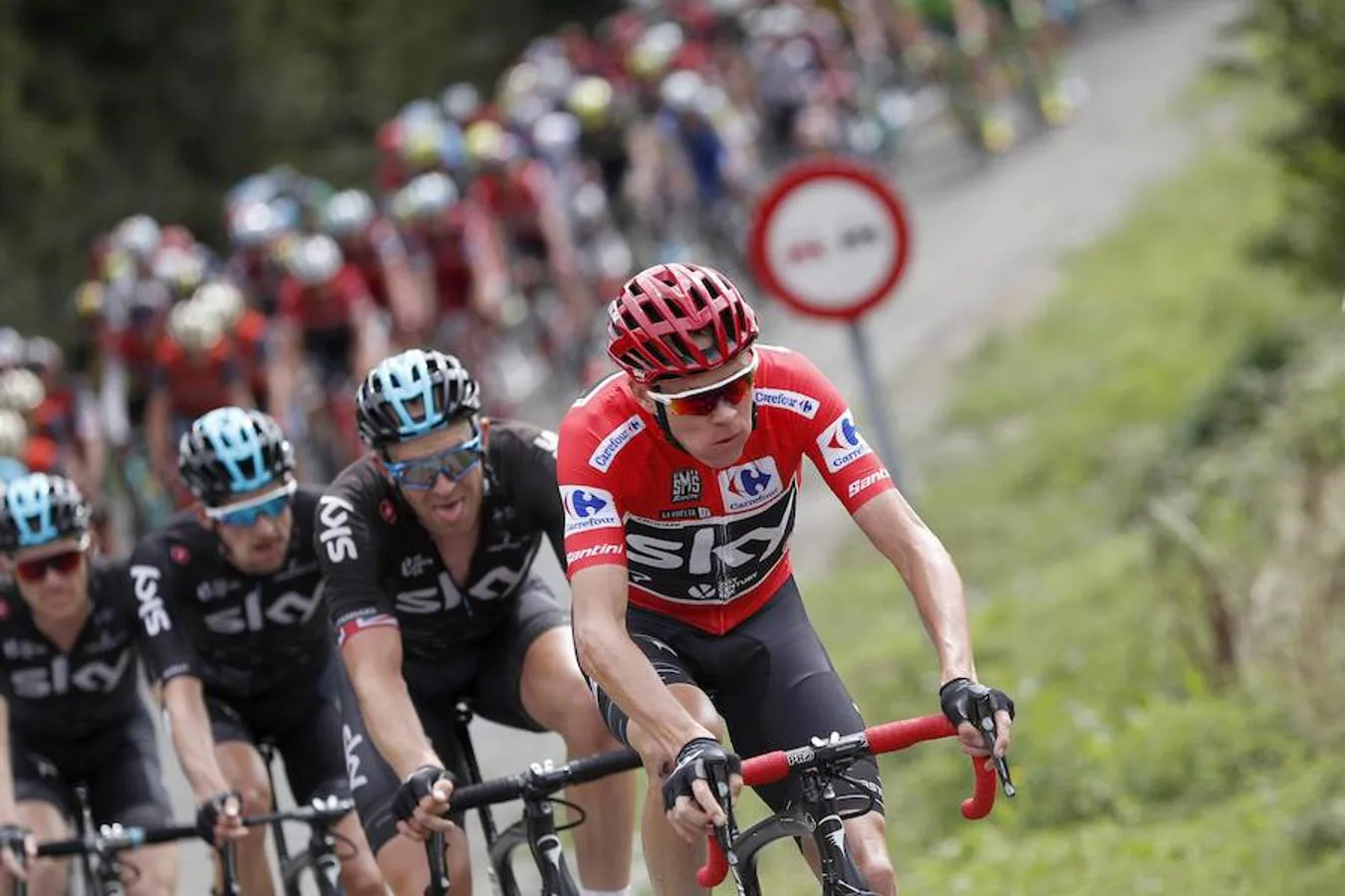 Chris Froome da positivo en un control de dopaje en la Vuelta a España 2017. 