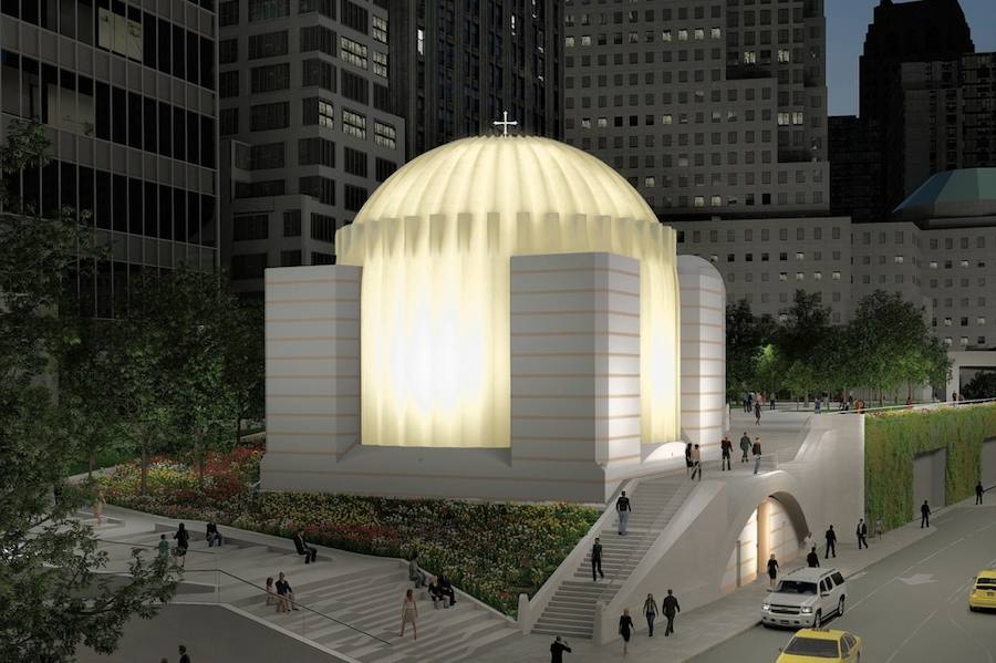 Peores noticias para la reconstrucción de la Iglesia Ortodoxa Griega en World Trade Center de Nueva York, ideada por Calatrava, y que ha sido suspendida, ya que la Arquidiócesis Griega Ortodoxa de Estados Unidos (GOA) incumplió con sus pagos de construcción. 