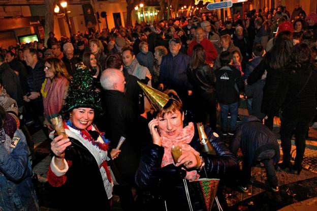 Los festejos de Dénia en Nochevieja del pasado año, celebrados en Marqués de Campo. 