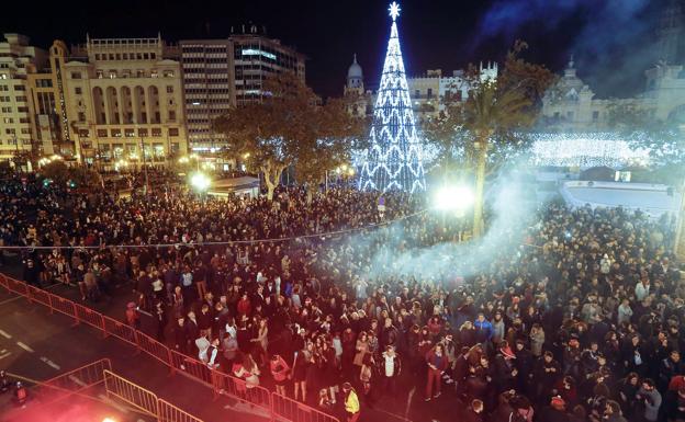 Horario de la fiesta de Nochevieja en la plaza del Ayuntamiento de Valencia