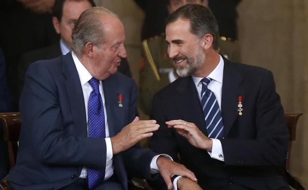 Don Juan Carlos y Don Felipe, en una imagen de archivo.