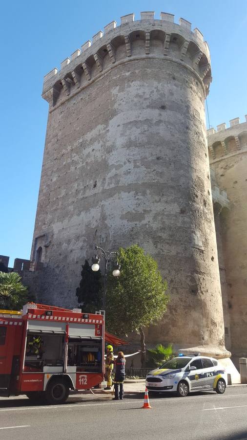 Fotos del incendio que ha afectado a las Torres de Quart de Valencia