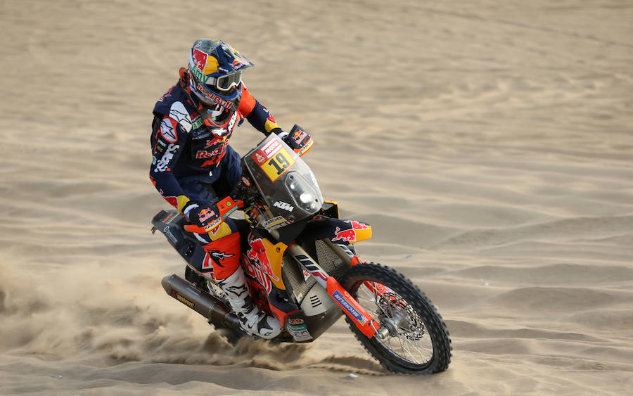 El francés Antoine Meo, durante la tercera etapa del Dakar. 