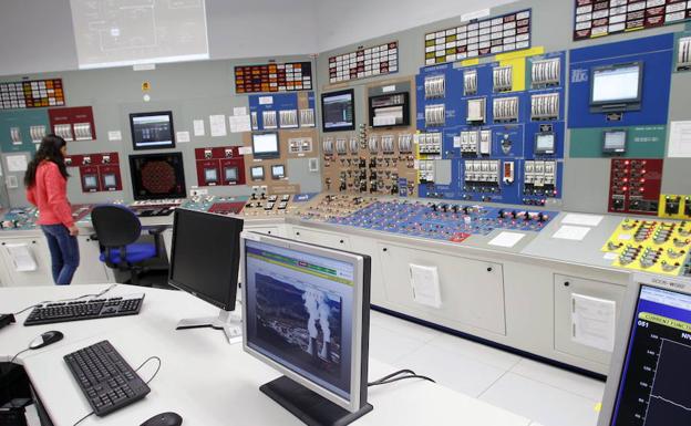 Interior de la central nuclear de Cofrentes. 