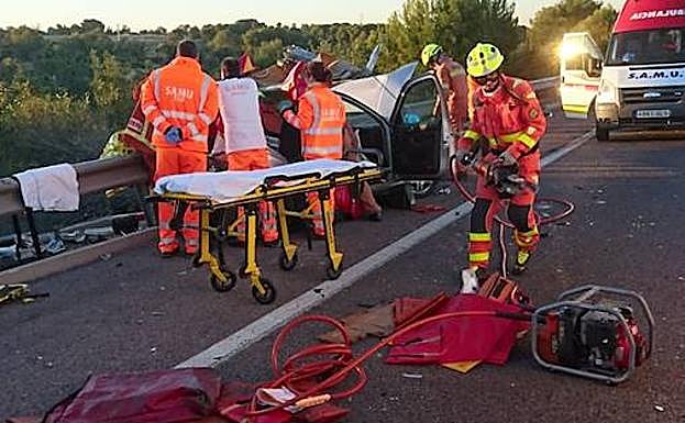 El vehículo siniestrado. 