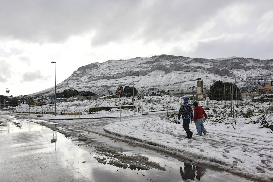 Fotos del aniversario de la nevada en Dénia y Xàbia