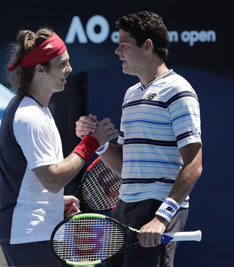 Dos estilos: el eslovaco Lukas Lacko y el canadiense Milos Raonic.