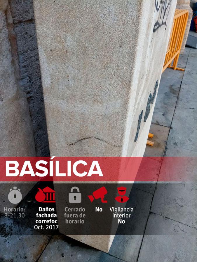 Fotos de monumentos y edificios emblemáticos de Valencia afectados por el vandalismo