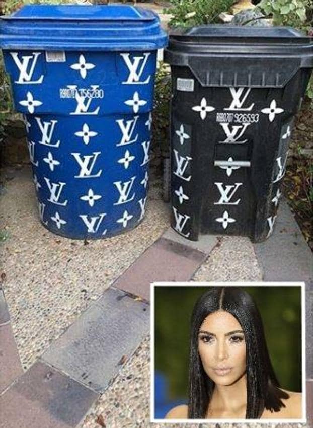 Kim Kardashian y sus cubos de basura de Louis Vuitton que visten