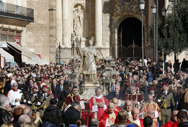 Procesión en honor a San Vicente Mártir en la celebración del año pasado. 