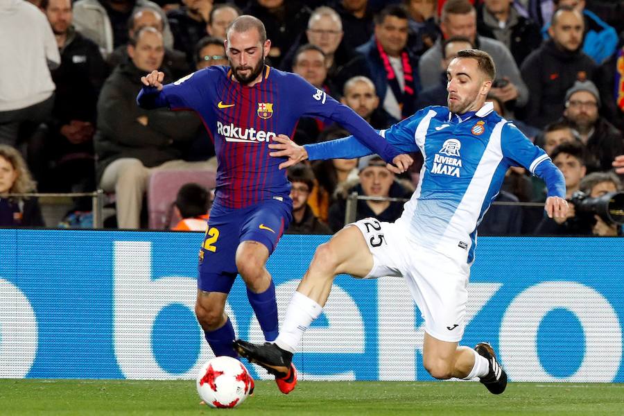 El Barcelona estará en las semifinales de la Copa del Rey tras vencer al Espanyol por 2-0 en el Camp Nou (2-1 global). Los azulgrana se adelantaron con Suárez y Messi puso la sentencia. El partido también estuvo marcado por la despedida a Javier Mascherano y el debut de Philippe Coutinho.