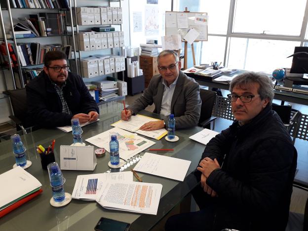 Àlex Ruiz, Vicent Boira y Àlvar Català, en Valencia. 